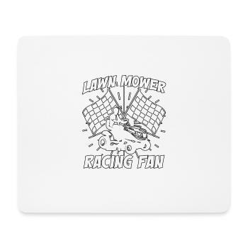 Lawn Mower Racing Fan Rasenmäher Rasenmäherrennen - Mousepad (Querformat) - Weiß - Vorne
