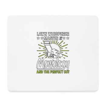 Lawn Whisperer Master Of Mowology Lawn Mower - Mouse Pad (horizontal) - white - Front