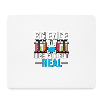Science Like God But Real Für Atheisten - Mousepad (Querformat) - Weiß - Vorne