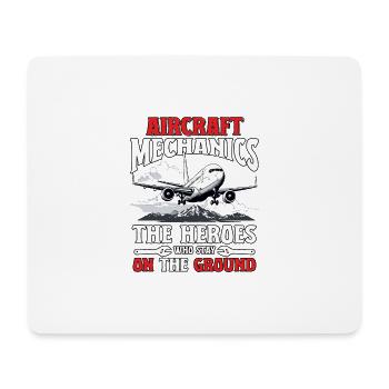 Mécanicien d’avion Les héros de l’aviation - Tapis de souris (format paysage) - blanc - Devant