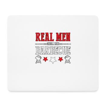 Real Men Smell Like Barbecue Für Männer Pitmaster - Mousepad (Querformat) - Weiß - Vorne