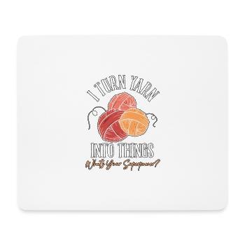 I Crochet Past My Bedtime Crochet Knitting - Mouse Pad (horizontal) - white - Front