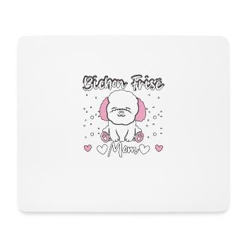 Bichon Frisé Maman Pour Les Amoureux Des Chiens Bichons - Tapis de souris (format paysage) - blanc - Devant