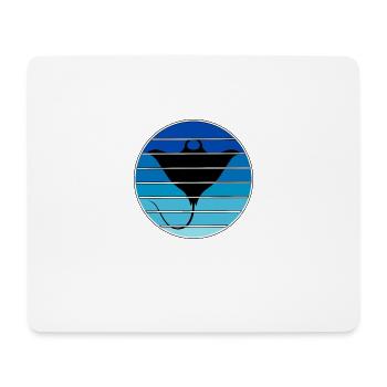 Stingray, Manta Blue, Sunset, Ocean - Mouse Pad (horizontal) - white - Front