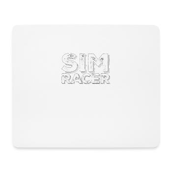 Sim Racer Rennsimulator Sim Racing - Mousepad (Querformat) - Weiß - Vorne