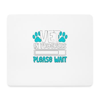 Vétérinaire En Cours, Veuillez Attendre Vétérinaire Vétérinaire - Tapis de souris (format paysage) - blanc - Devant