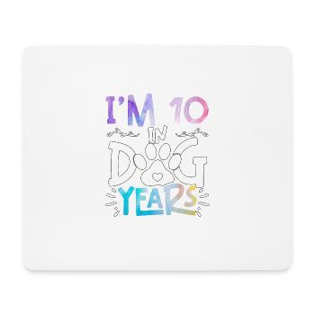 70 Years I'm 10 In Dog Years For Dog Owners - Mouse Pad (horizontal) - white - Front