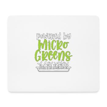 Powered By Microgreens Gardening Microgreen - Mouse Pad (horizontal) - white - Front