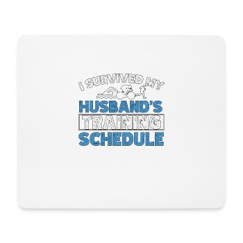I Survived My Husband's Training Triathlon - Mousepad (Querformat) - Weiß - Vorne