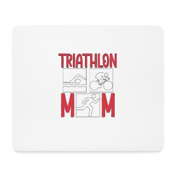 Triathlon Mom pour les triathlètes - Tapis de souris (format paysage) - blanc - Devant