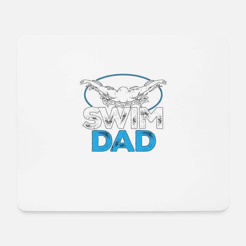 Swim Dad Butterfly Schwimmen - Mousepad (Querformat) - Weiß
