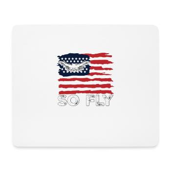 So Fly USA Butterfly Schwimmen - Mousepad (Querformat) - Weiß - Vorne