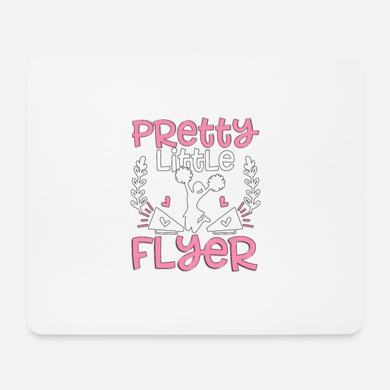 Pretty Little Flyer Cheerleading Cheerleader - Mousepad (Querformat) - Weiß