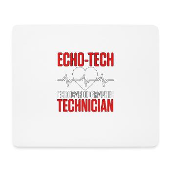 Echocardiographic Technician Sonograph - Mousepad (Querformat) - Weiß - Vorne