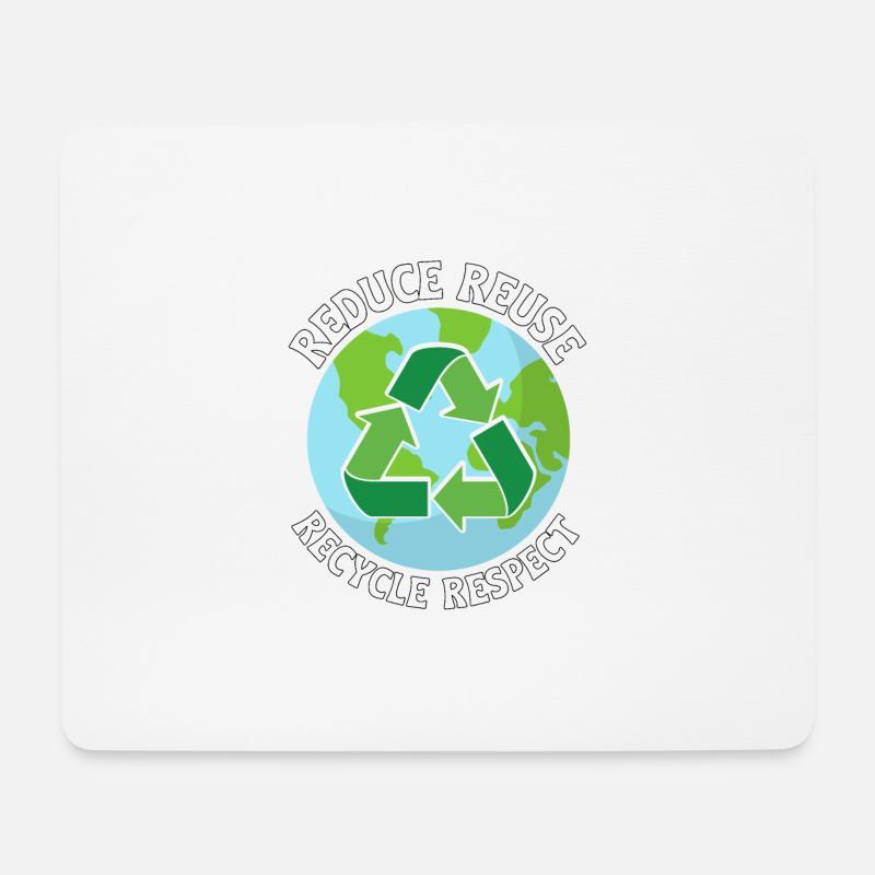 Reduce Reuse Recycle Recyceln Umweltschutz - Mousepad (Querformat) - Weiß