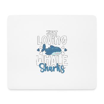 Just Loving Whale Sharks Walhai für Taucher - Mousepad (Querformat) - Weiß - Vorne