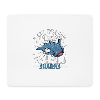 Just Really Like Whale Sharks Walhai für Taucher - Mousepad (Querformat) - Weiß - Vorne