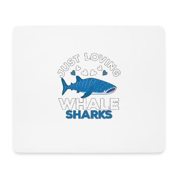 Just Loving Whale Sharks Walhai für Taucher - Mousepad (Querformat) - Weiß - Vorne