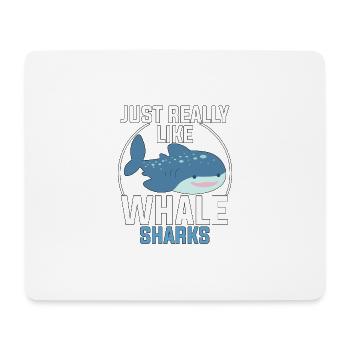 Just Really Like Whale Sharks Walhai für Taucher - Mousepad (Querformat) - Weiß - Vorne
