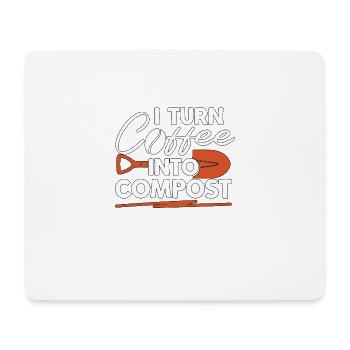 Je transforme le café en compost pour le compost des jardiniers - Tapis de souris (format paysage) - blanc - Devant