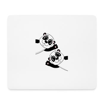 Niedliche Pandas - Mousepad (Querformat) - Weiß - Vorne