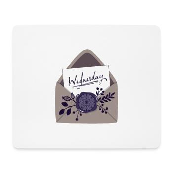 Lettre avec cachet de cire et fleurs - Tapis de souris (format paysage) - blanc - Devant