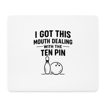 Bowling-Humor Lustiger Sportgeschenk - Mousepad (Querformat) - Weiß - Vorne