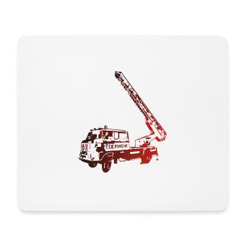 Feuerwehr W50 Leiterwagen - Mousepad (Querformat) - Weiß - Vorne