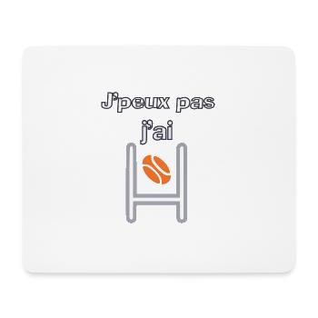 J'peux pas j'ai rugby vrai motif - Tapis de souris (format paysage) - blanc - Devant