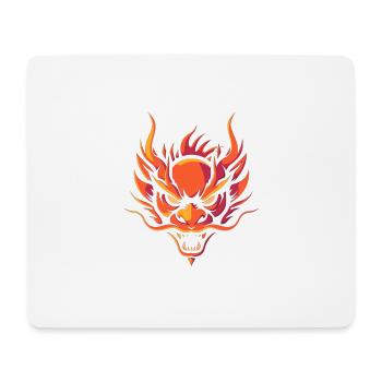 Chinesischer Drachenkopf - Mousepad (Querformat) - Weiß - Vorne