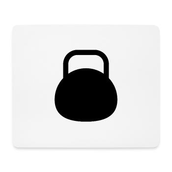 Kettle bell - Mouse Pad (horizontal) - white - Front