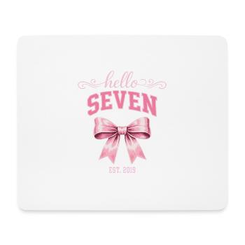 Hallo Sieben, 7 Jahre alt, ist Geburtstagsknoten 2019 - Mousepad (Querformat) - Weiß - Vorne