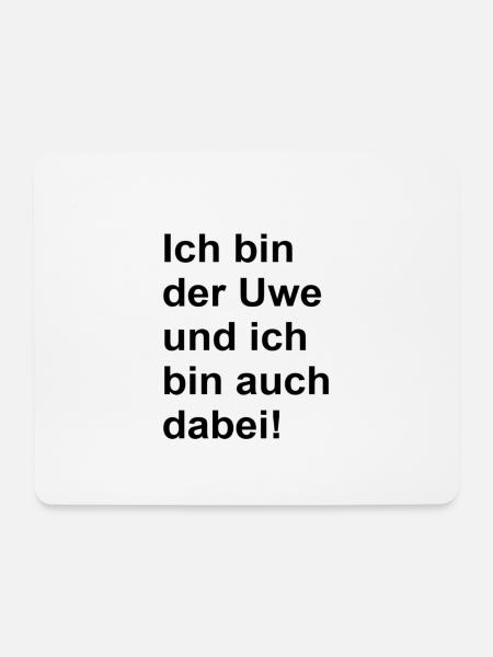 Uwe - Mousepad (Querformat) - Weiß