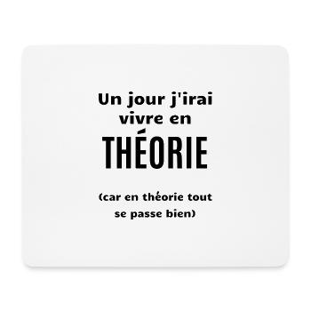 Un jour j irai vivre en théorie - Tapis de souris (format paysage) - blanc - Devant