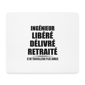 Ingenieur feiert Ruhestand mit Humor - Mousepad (Querformat) - Weiß - Vorne