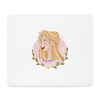 Pastel Blossoms Portrait - Mouse Pad (horizontal) - white - Front