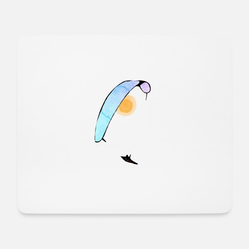 Gleitschirm Berge Freiheit paragliding - Mousepad (Querformat) - Weiß