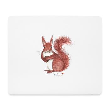 Eichhörnchen - Mousepad (Querformat) - Weiß - Vorne