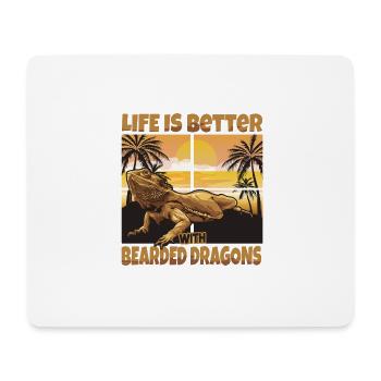 Bearded Dragons - Mouse Pad (horizontal) - white - Front