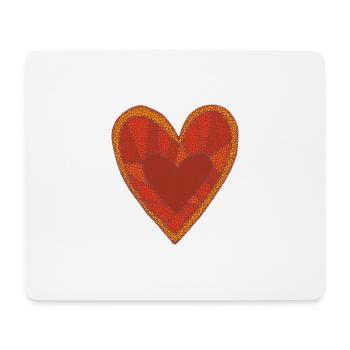 Mosaic Heart - Mouse Pad (horizontal) - white - Front