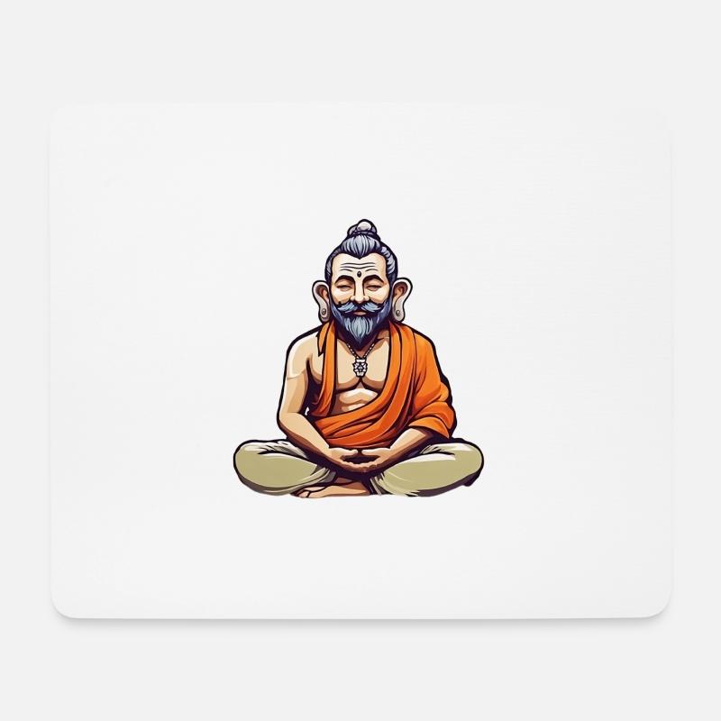 Meditation modern - Mousepad (Querformat) - Weiß
