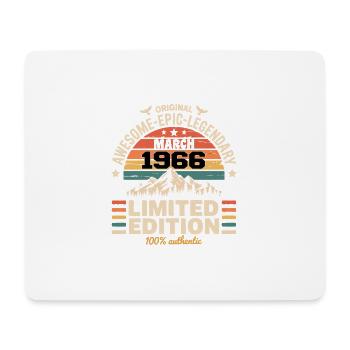 Vintage Anniversary March 1966 March 1966 - Mouse Pad (horizontal) - white - Front