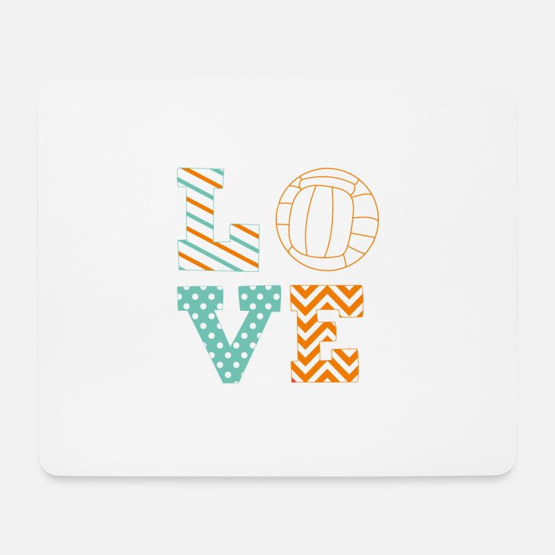 Volleyball - Mousepad (Querformat) - Weiß