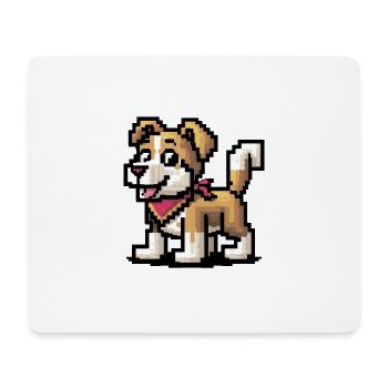 Pixeled dog - Mouse Pad (horizontal) - white - Front