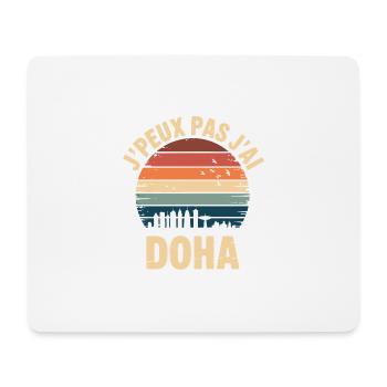 Doha. Je peux pas j'ai Doha qatar - Tapis de souris (format paysage) - blanc - Devant