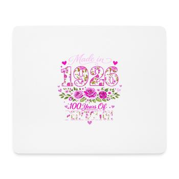 Cadeau 100 Ans Femme - Anniversaire 1926 Floral - Tapis de souris (format paysage) - blanc - Devant