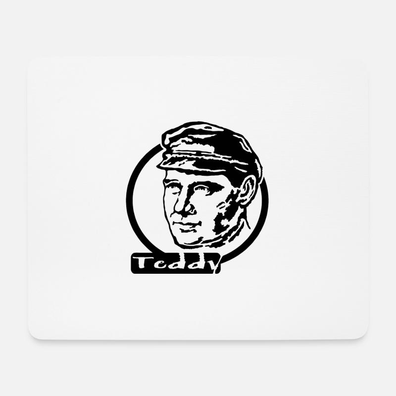Ernst Thälmann Teddy - Mousepad (Querformat) - Weiß