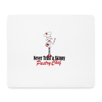 skinny pastry chef - Mouse Pad (horizontal) - white - Front
