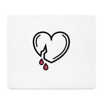 Amour sanglant - Tapis de souris (format paysage) - blanc - Devant