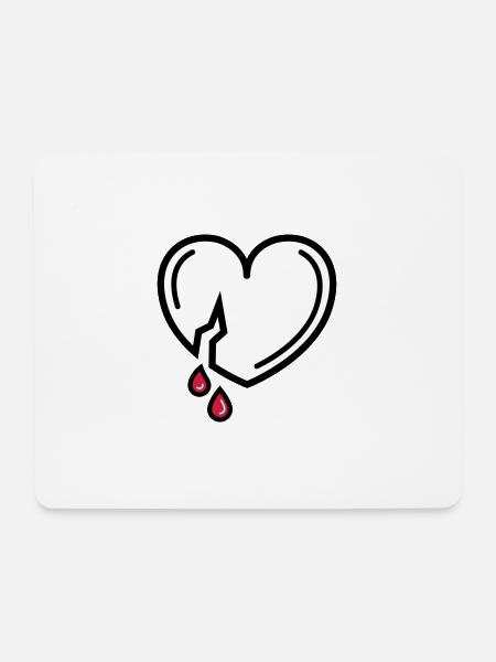 blutige Liebe - Mousepad (Querformat) - Weiß